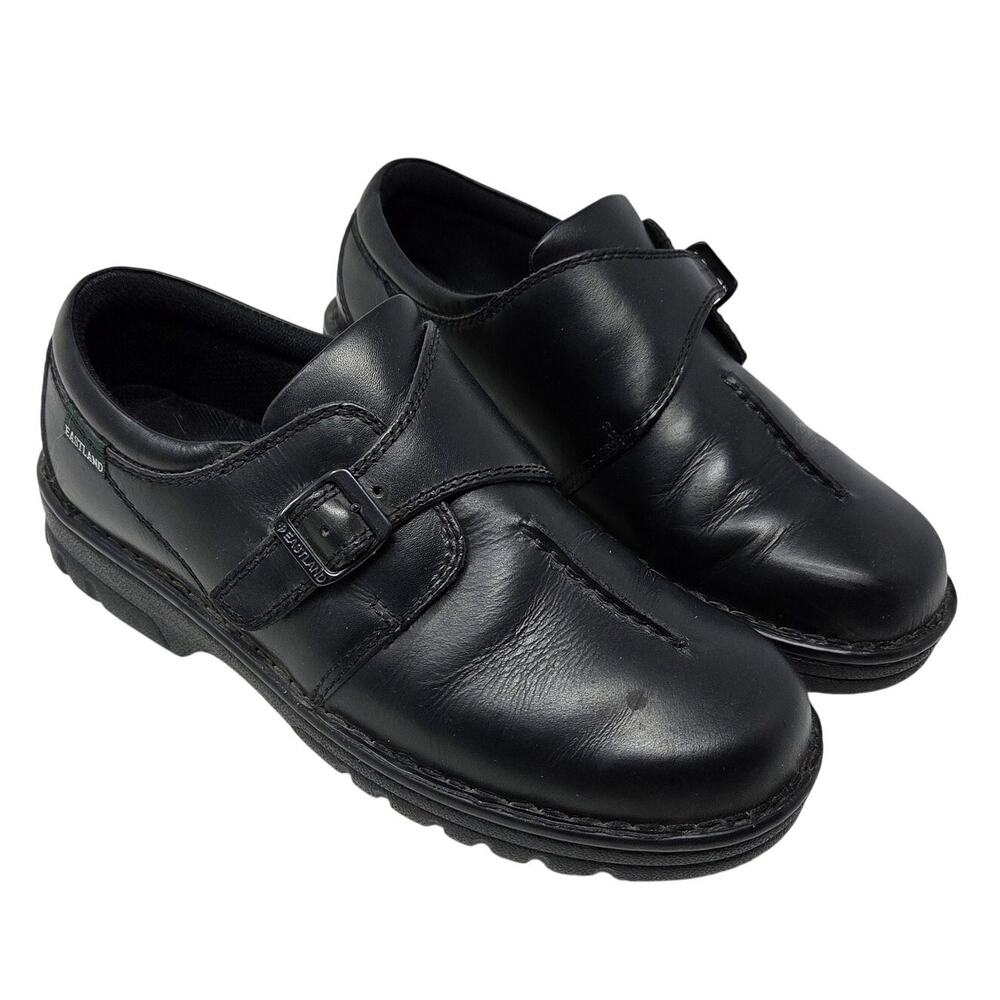Eastland Black Low Top Leather Classic Syracuse Slip On Comfort Shoes Size 12 M